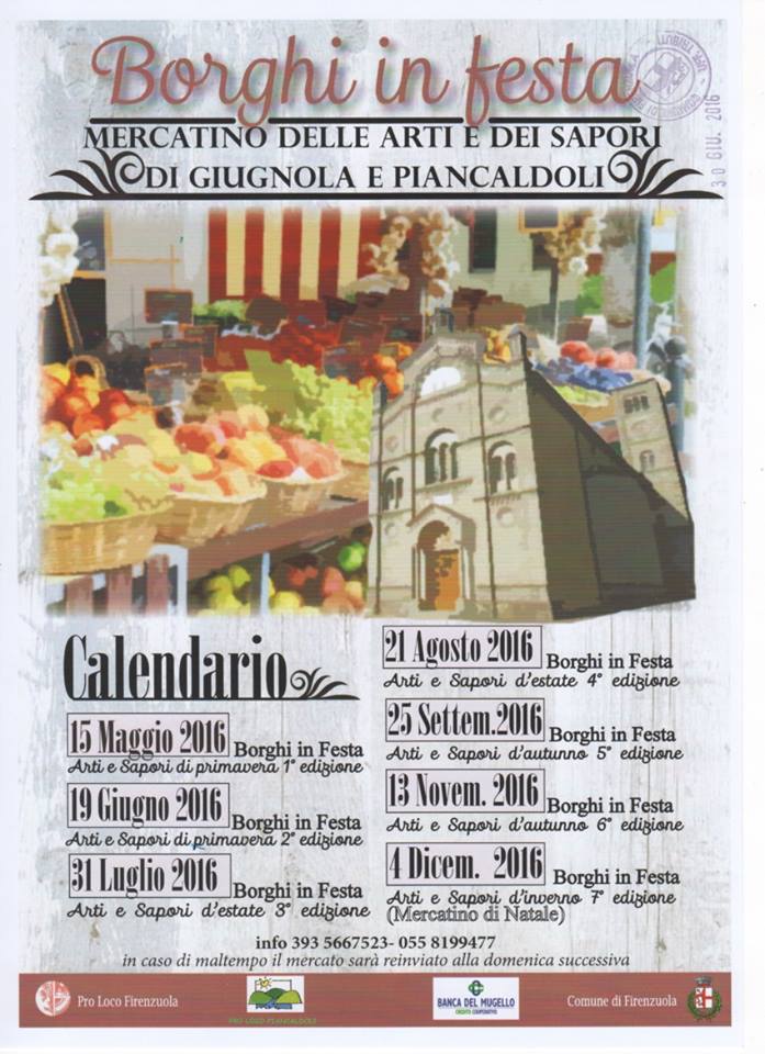 19 giugno PIANCALDOLI - BORGHI IN FESTA 