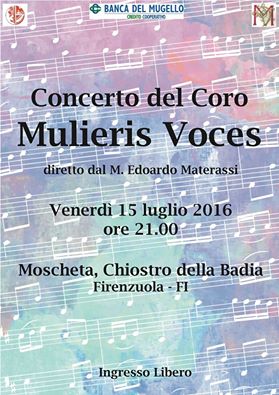 15 LUGLIO CONCERTO MULIERIS VOCES