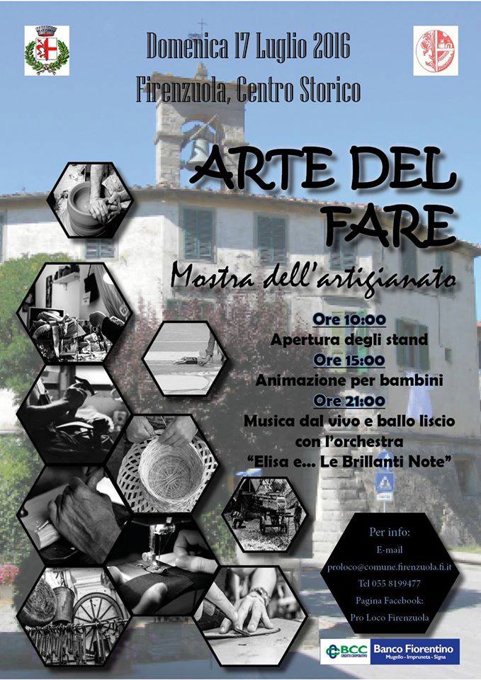17 LUGLIO MERCATINO  ARTE DEL FARE 