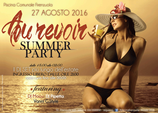 27/08 AU REVOIR PARTY  Piscina Comunale 