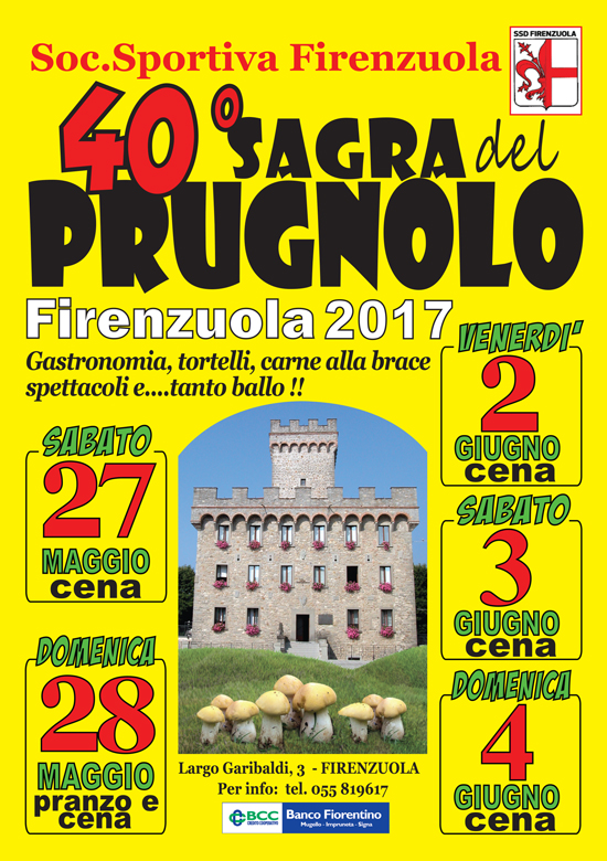 27/28 mag  2/3/4 giug  SAGRA DEL PRUGNOLO 