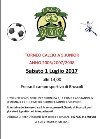 17/06 TORNEO DI CALCETTO JUNIOR
